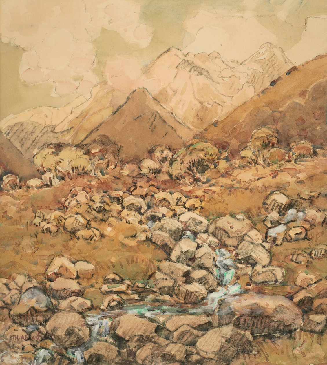 Vue du mont Cook - Margaret Stoddart