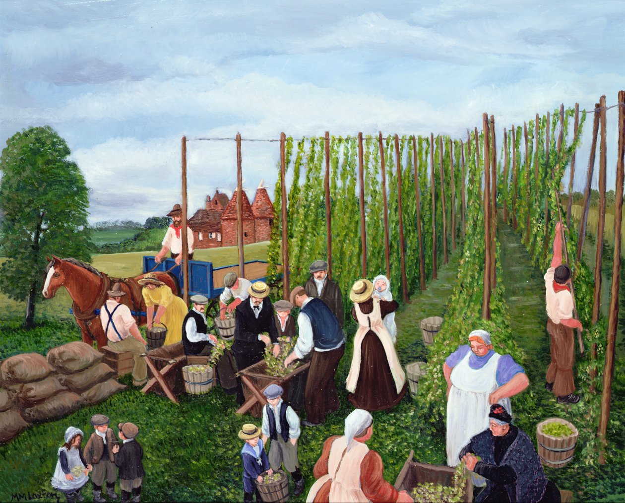 Cueillette du houblon - Margaret Loxton