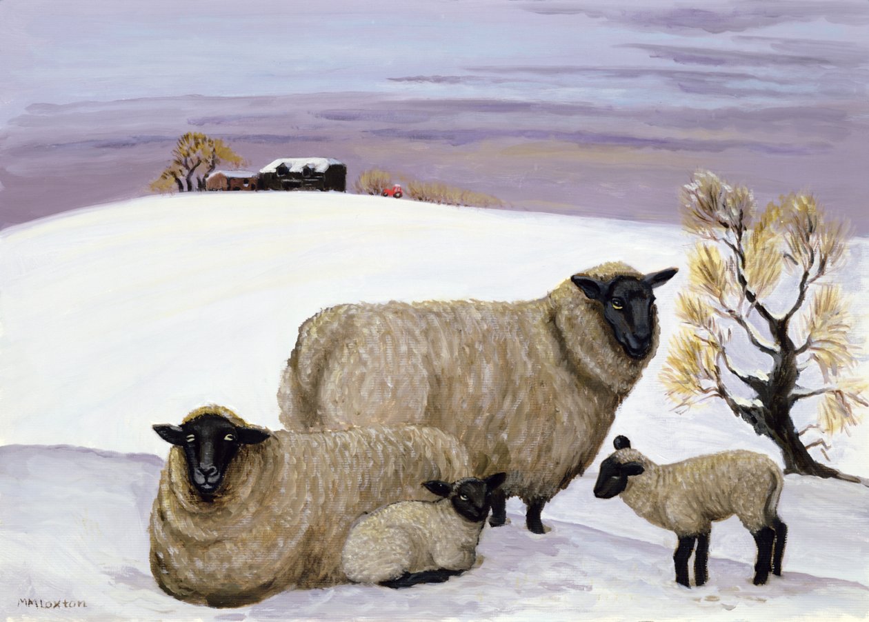 Moutons en hiver - Margaret Loxton