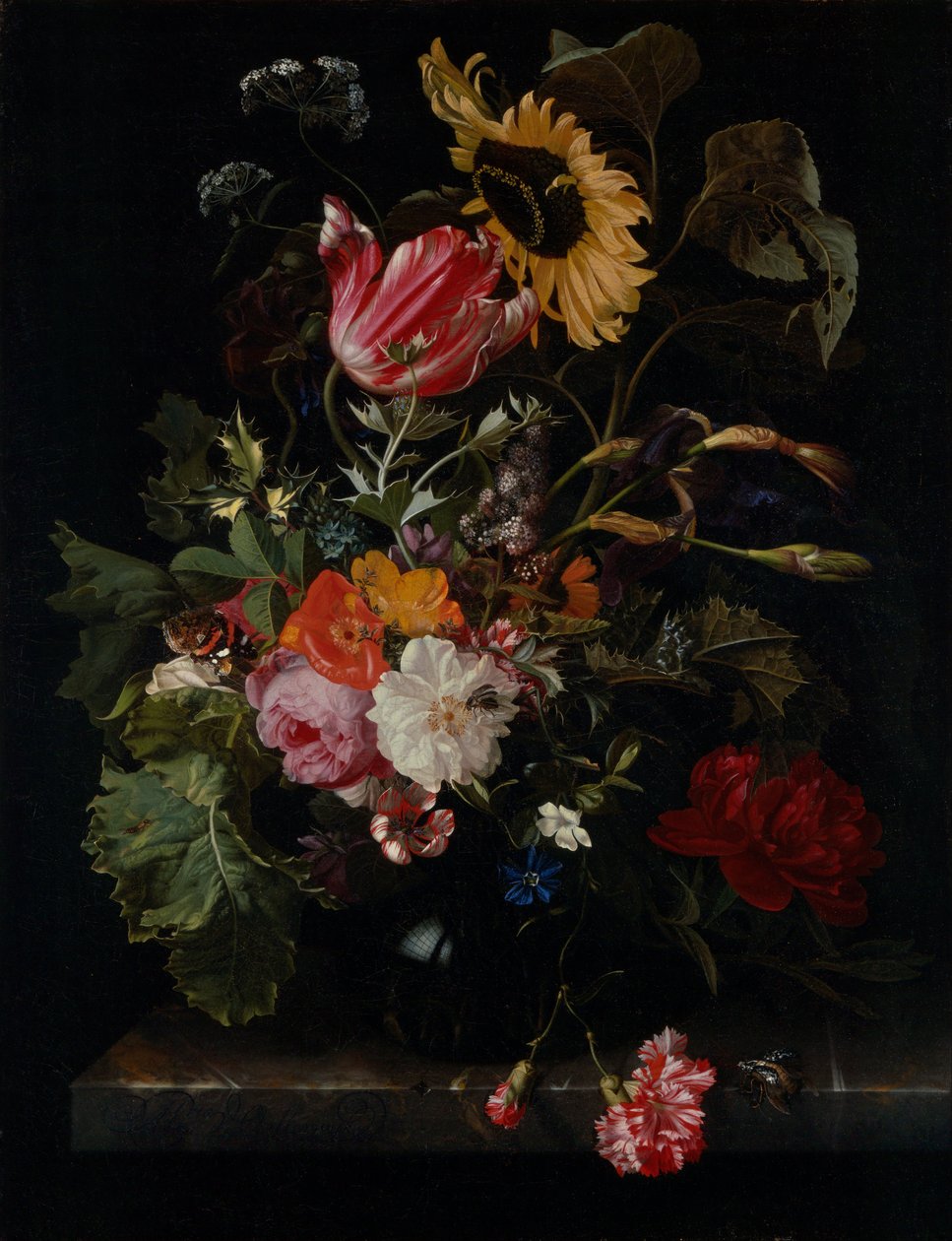 Bouquet de fleurs dans un vase - Maria van Oosterwijck