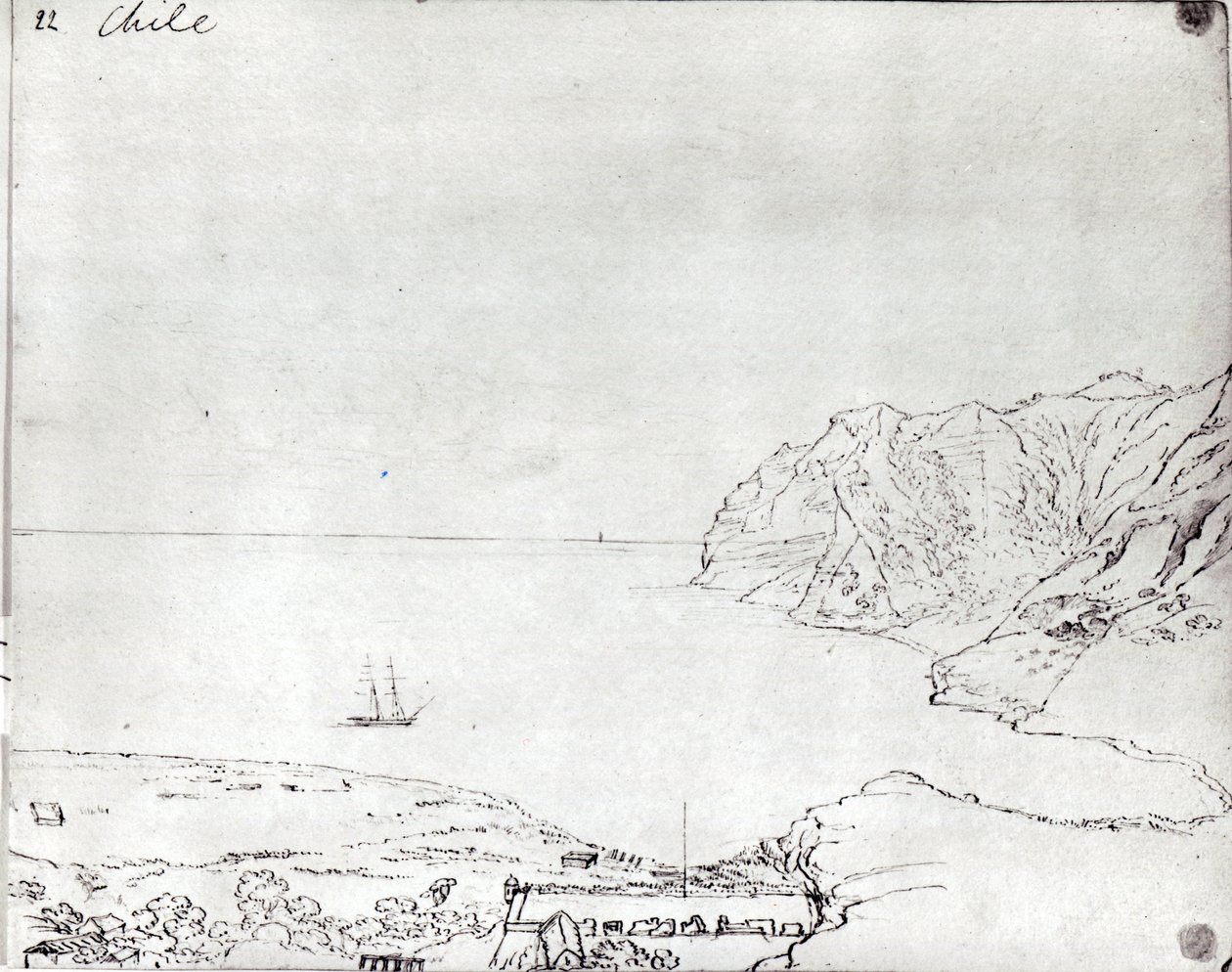 Vue de la côte au large du Chili - Maria Callcott