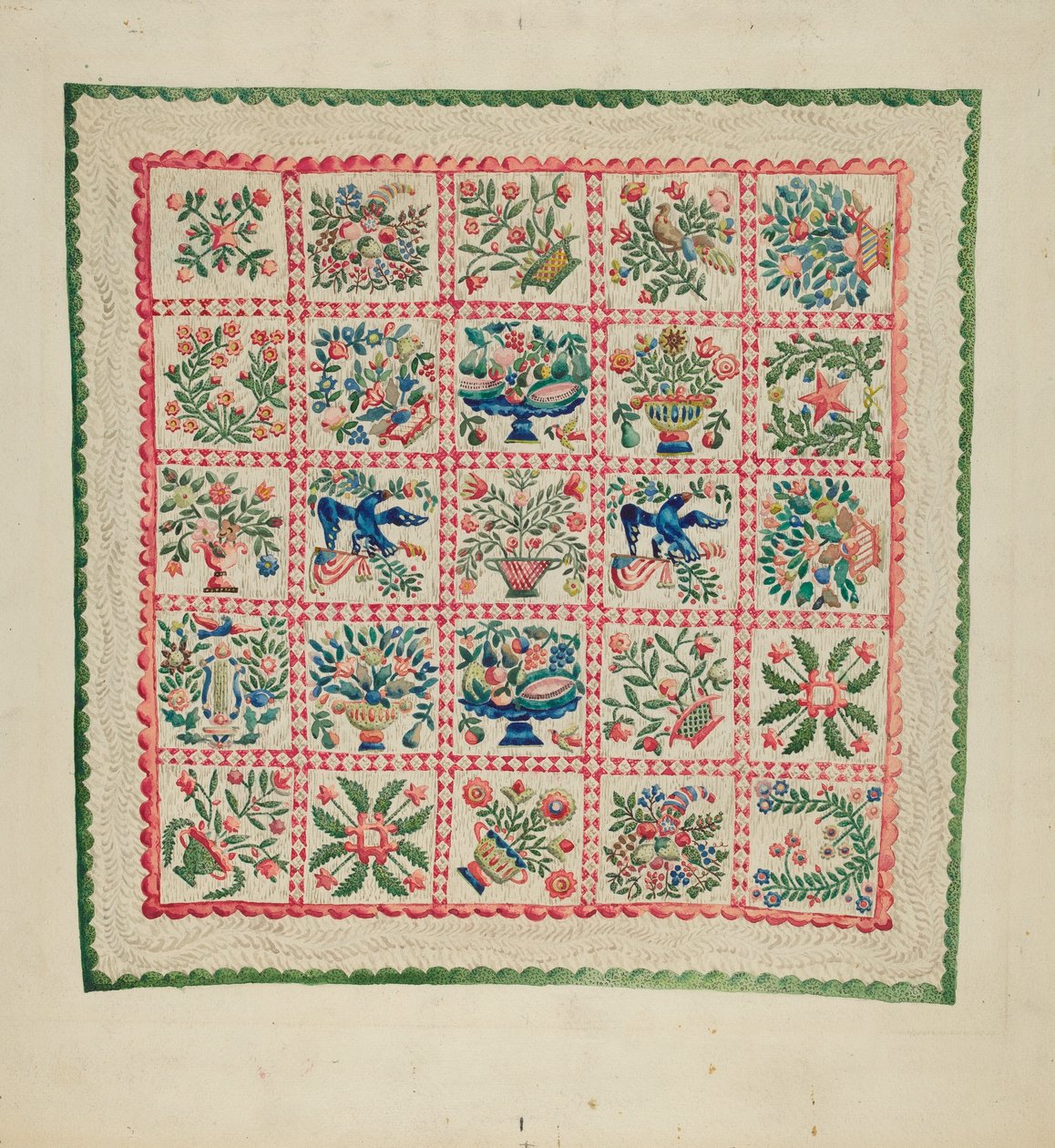 Courtepointe appliquée - Marian Curtis Foster