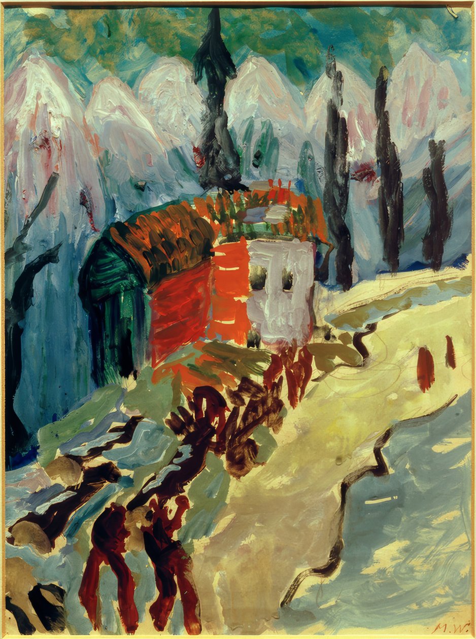 Transport de bois dans les montagnes - Marianne von Werefkin