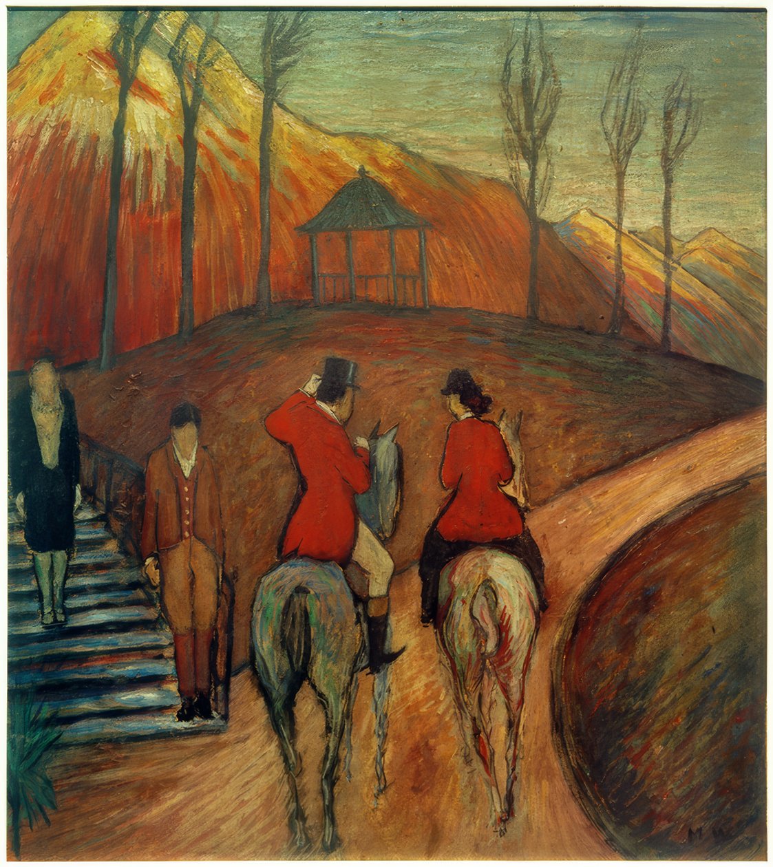 Paysage avec cavalier et cavalière - Marianne von Werefkin