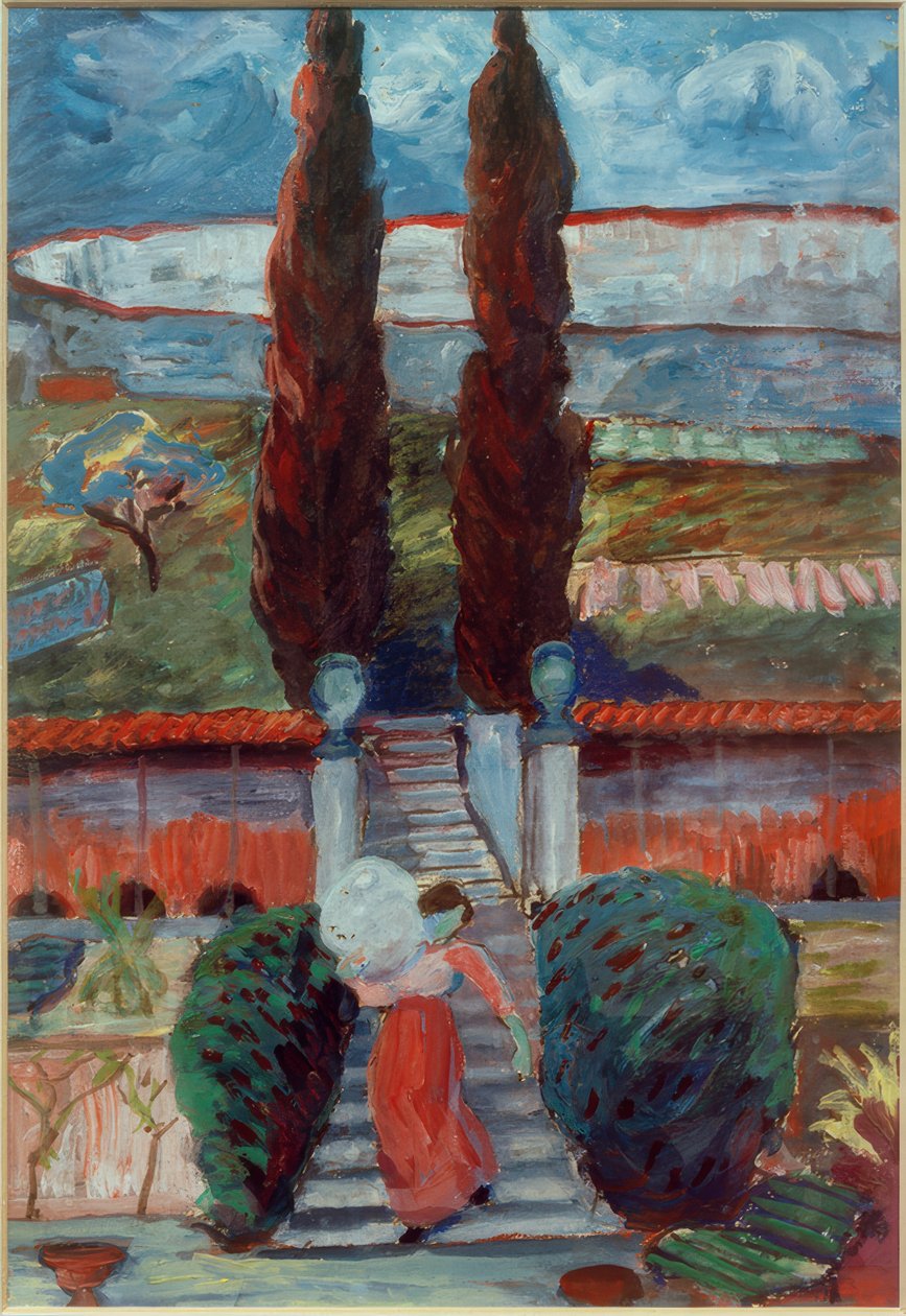 Paysage printanier avec fille - Marianne von Werefkin