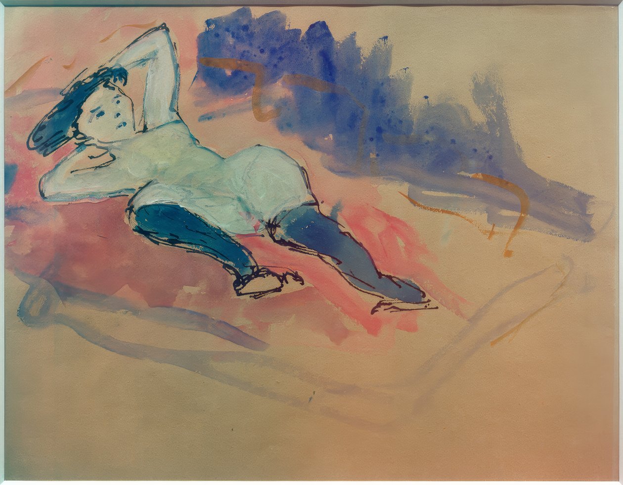 Hélène avec des bas bleus - Marianne von Werefkin