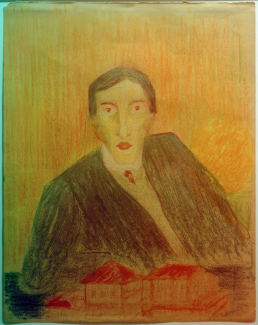 Portrait avec modèle architectural - Marianne von Werefkin
