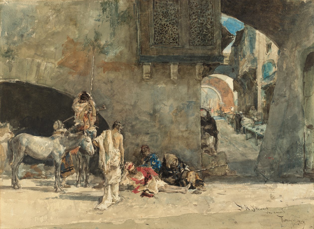 Une rue à Tanger - Marià Fortuny