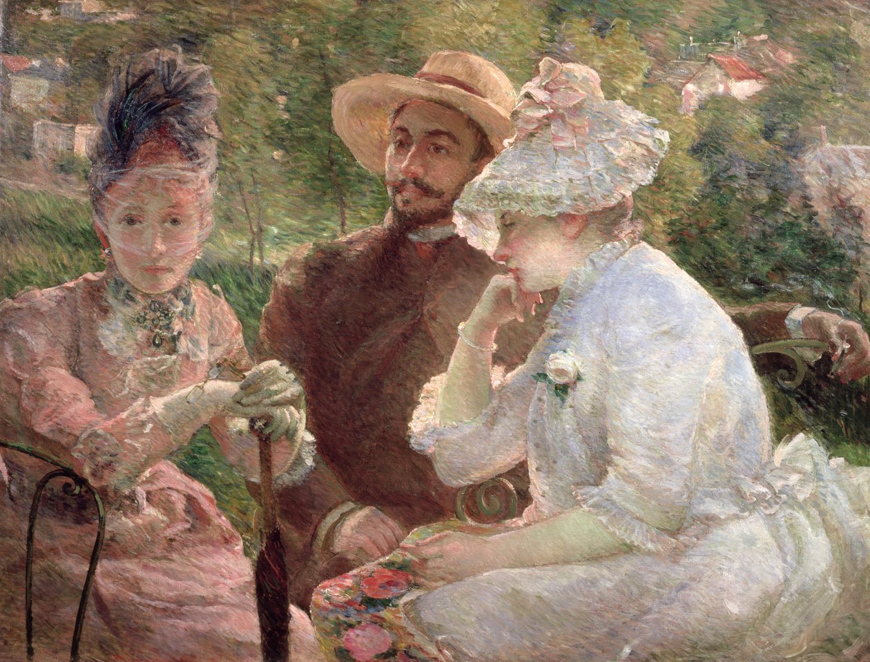 Sur la terrasse à Sèvres - Marie Bracquemond