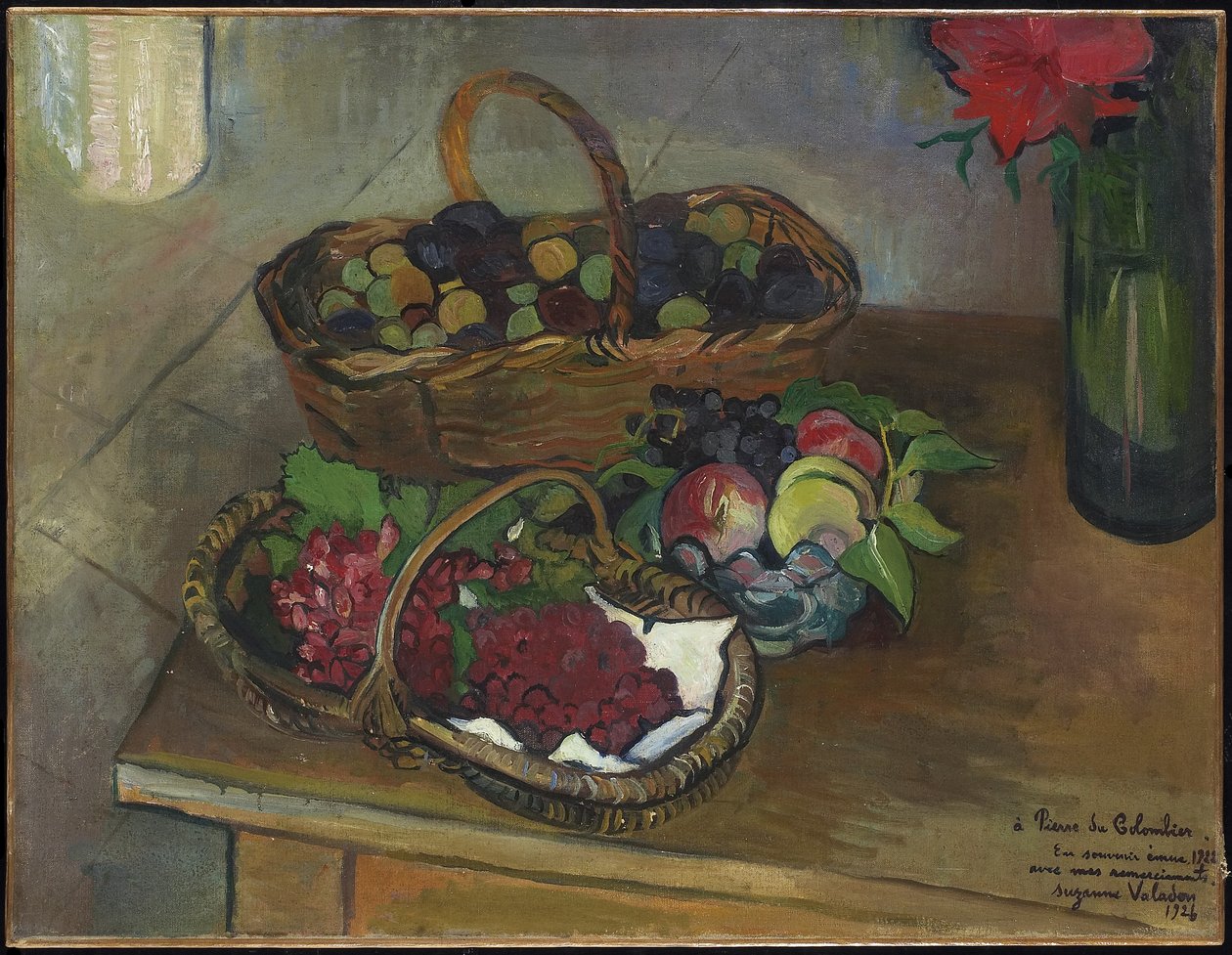 Nature morte : fruits et fleurs, 1926 - Marie Clementine (Suzanne) Valadon