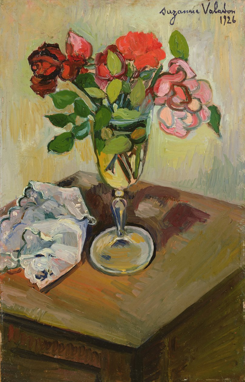 Roses dans un verre, 1926 - Marie Clementine (Suzanne) Valadon