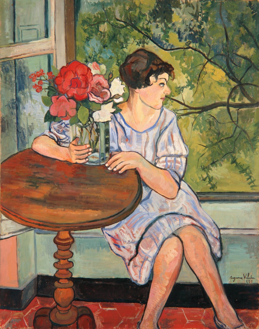 Jeune fille devant une fenêtre - Marie Clementine (Suzanne) Valadon