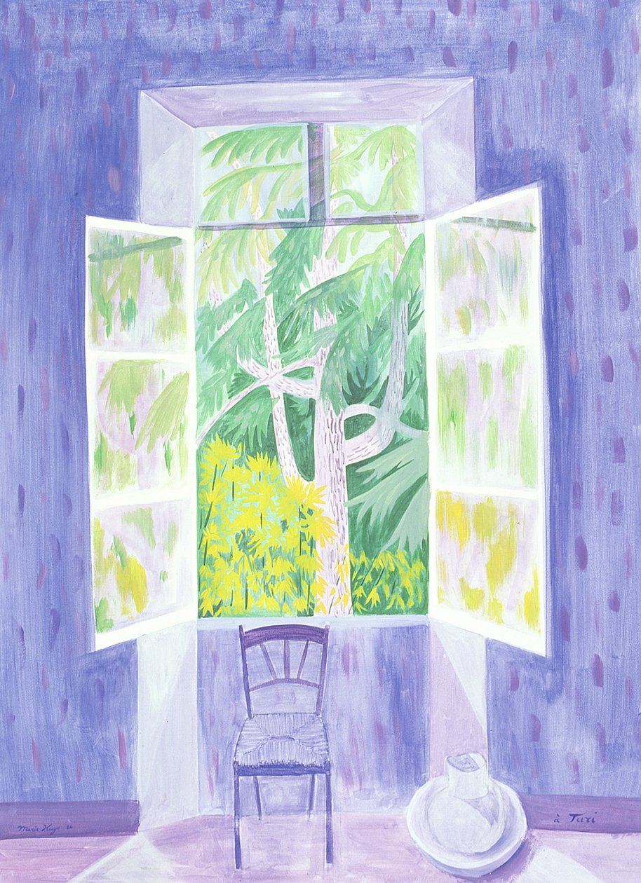 Cèdres à travers la fenêtre, 1987 - Marie Hugo