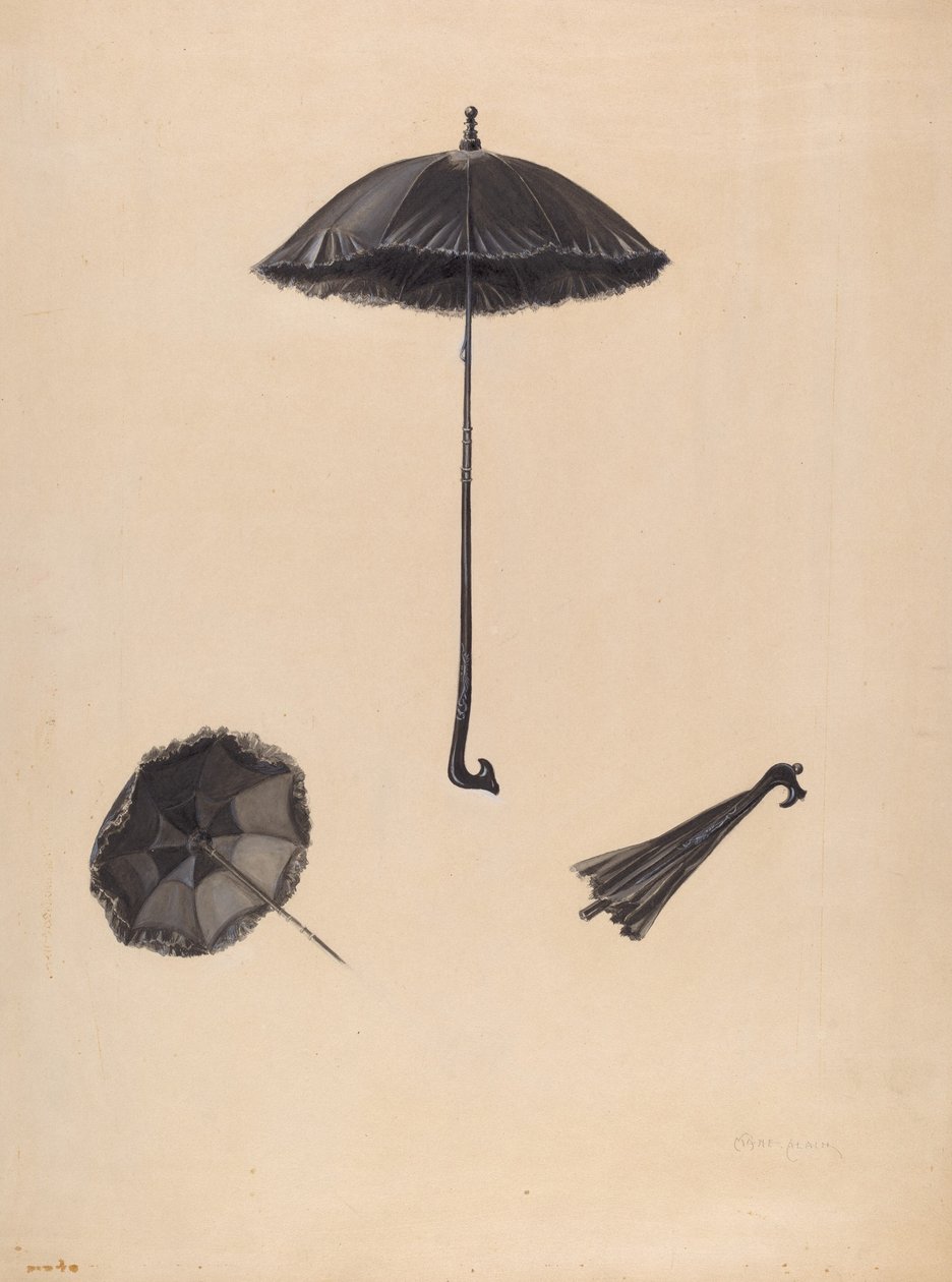 Parapluie, vers 1938 - Marie Alain