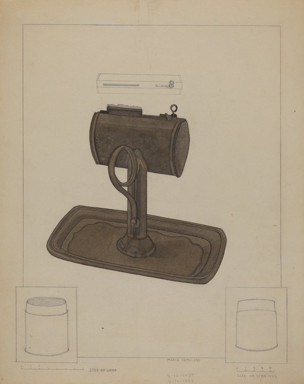Lampe et filtre à suif - Marie Famularo