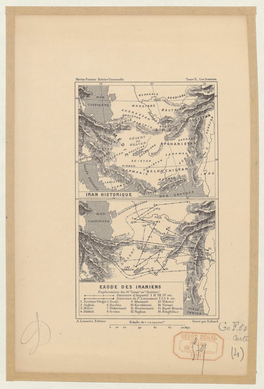 Iran historique ; Exode des Iraniens - Marius Fontane