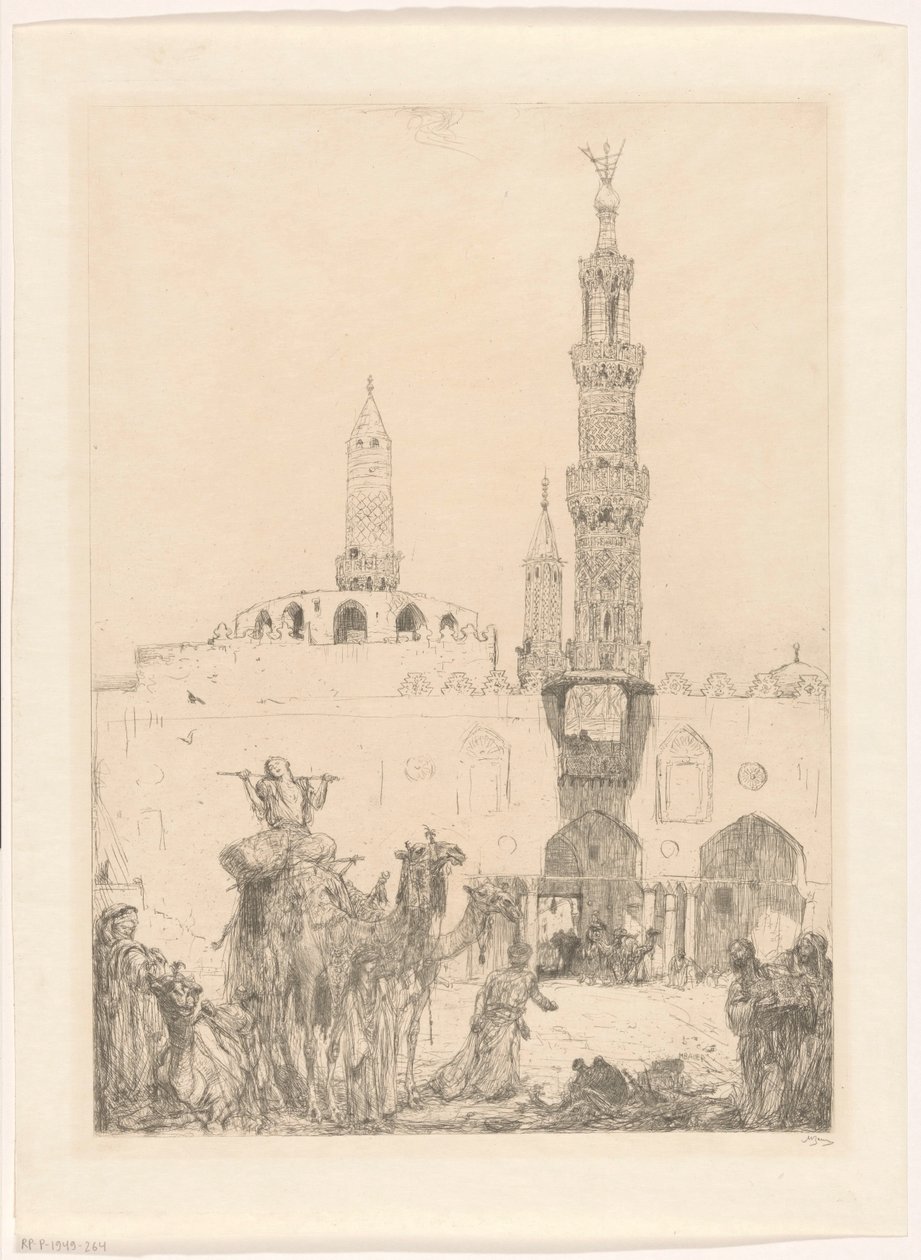 Mosquée Al-Azhar au Caire - Marius Bauer (signed by artist)