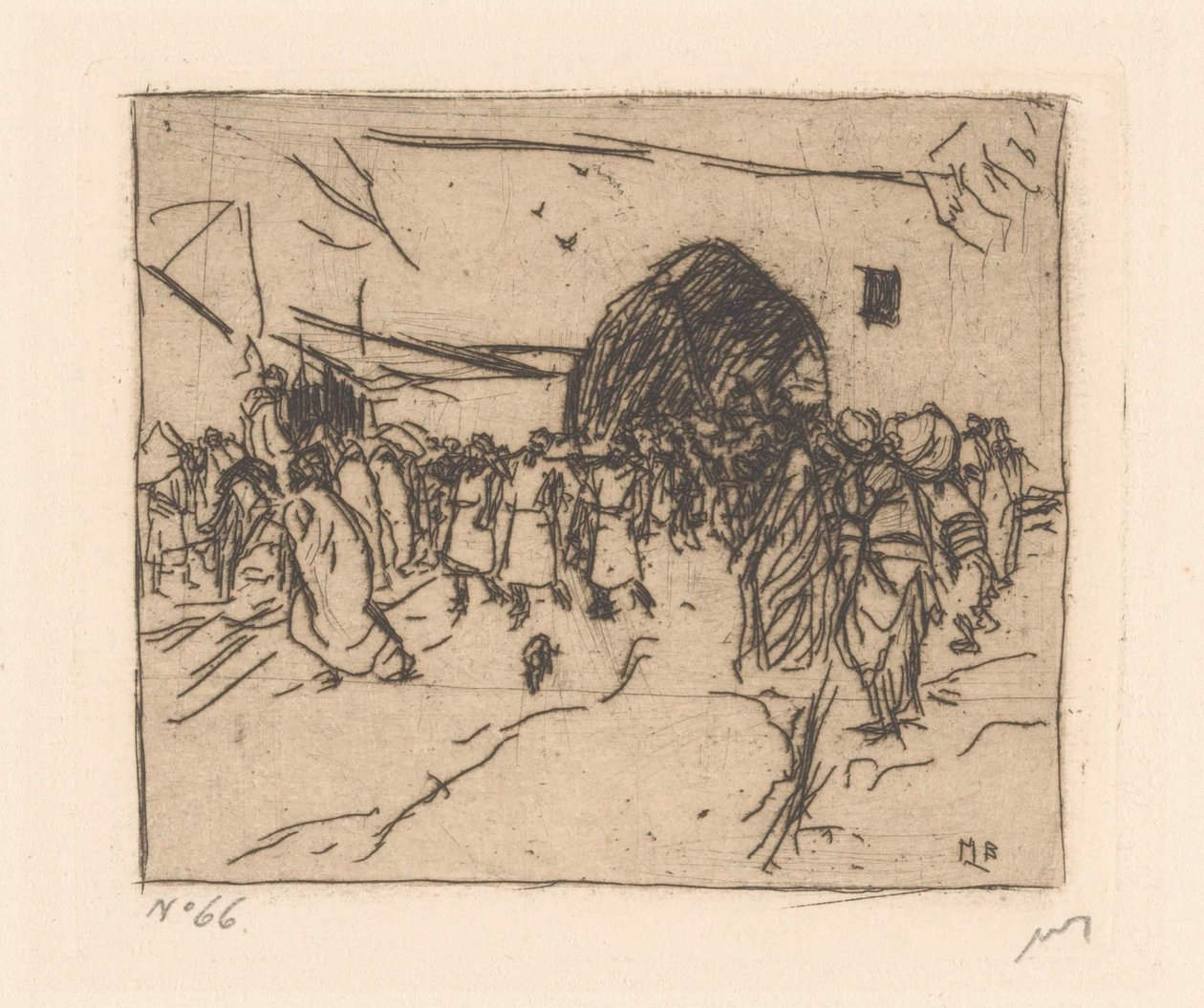 Porte à Constantinople - Marius Bauer (signed by artist)