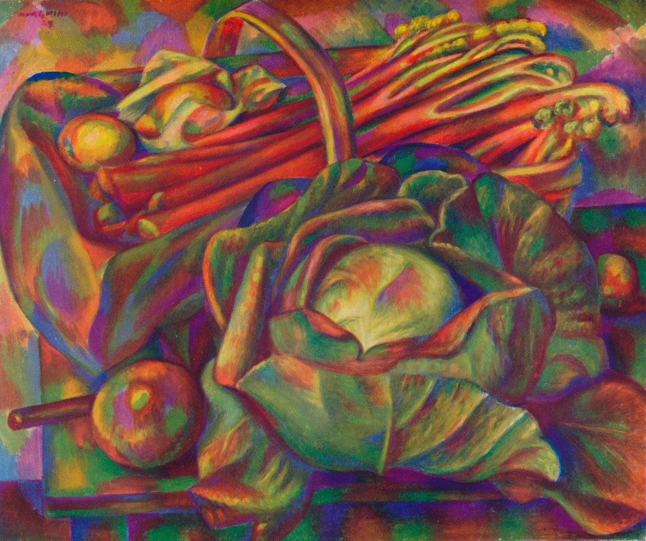 Chou et rhubarbe Savoy Green, 1929-1930 - Mark Gertler