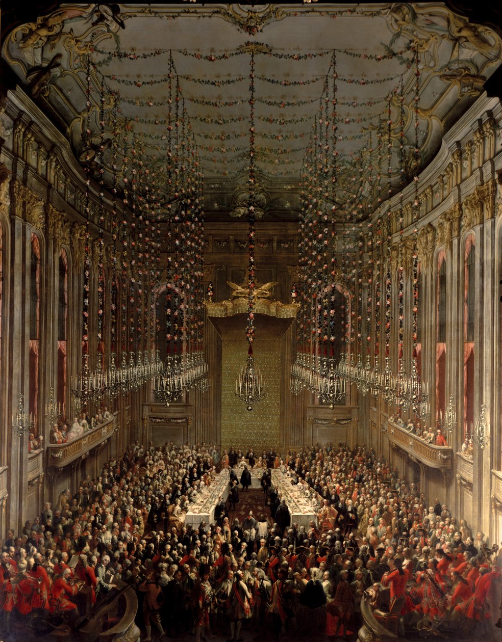 Banquet dans la Redoutensaal, Vienne, 1760 - Martin II Mytens or Meytens