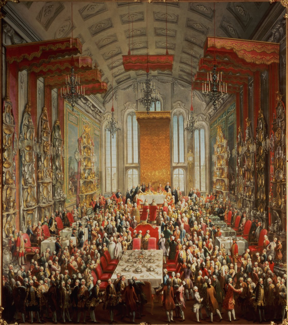 Banquet de couronnement de Joseph II à Francfort, 1764 - Martin II Mytens or Meytens