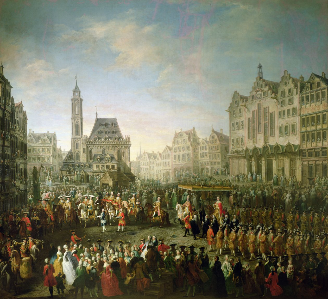 Le cortège de couronnement de Joseph II (1741-90), à Romerberg, 1764 - Martin II Mytens or Meytens