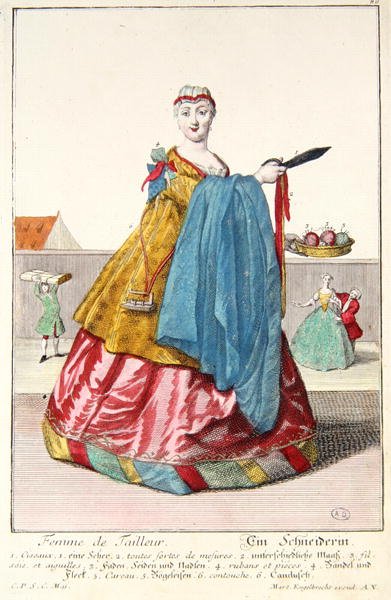 La femme du tailleur, vers 1735 - Martin Engelbrecht