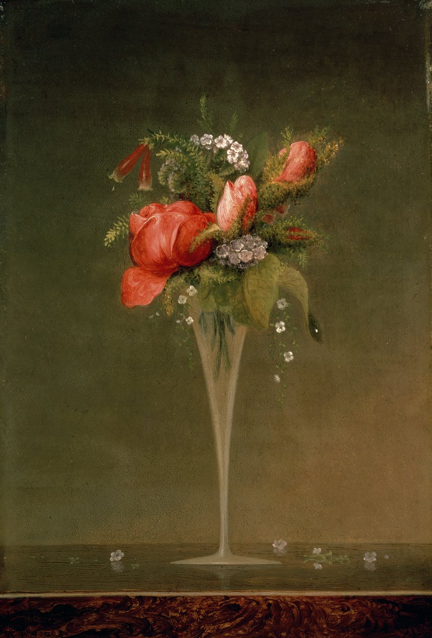 Nature morte avec verre de vin, 1860 - Martin Johnson Heade