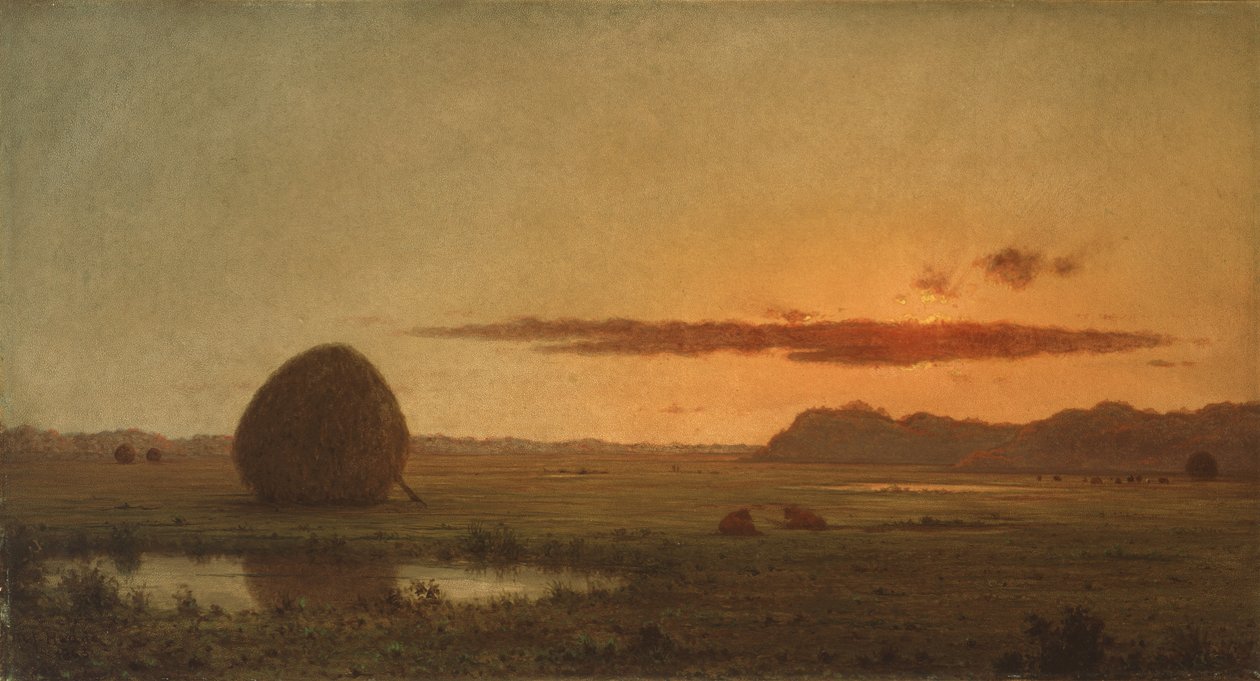 Coucher de soleil, Newburyport Meadows - Martin Johnson Heade