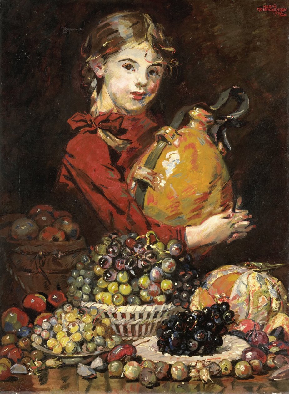 Monarosa, fille du peintre, en vendeuse de fruits - Martin Monnickendam