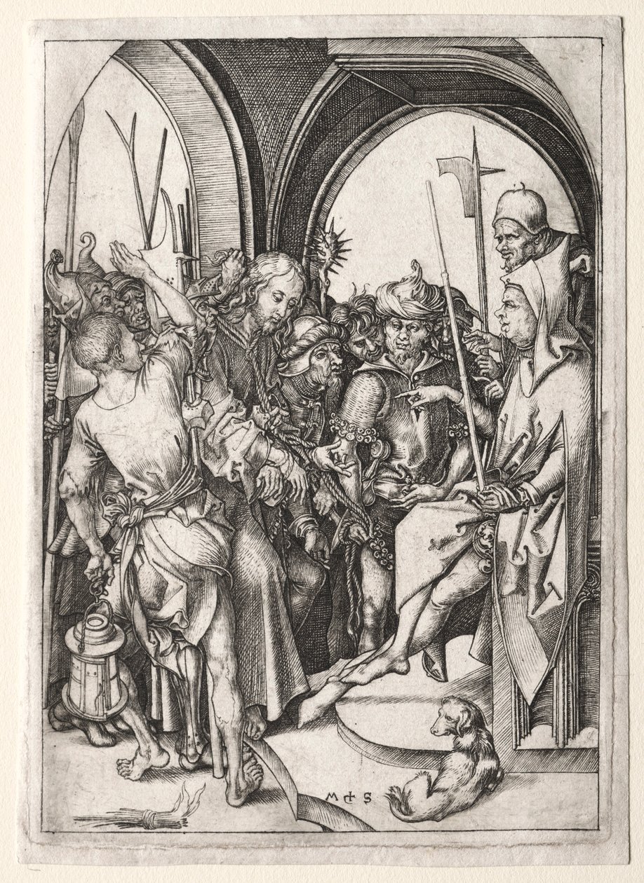 Le Christ devant le grand prêtre - Martin Schongauer