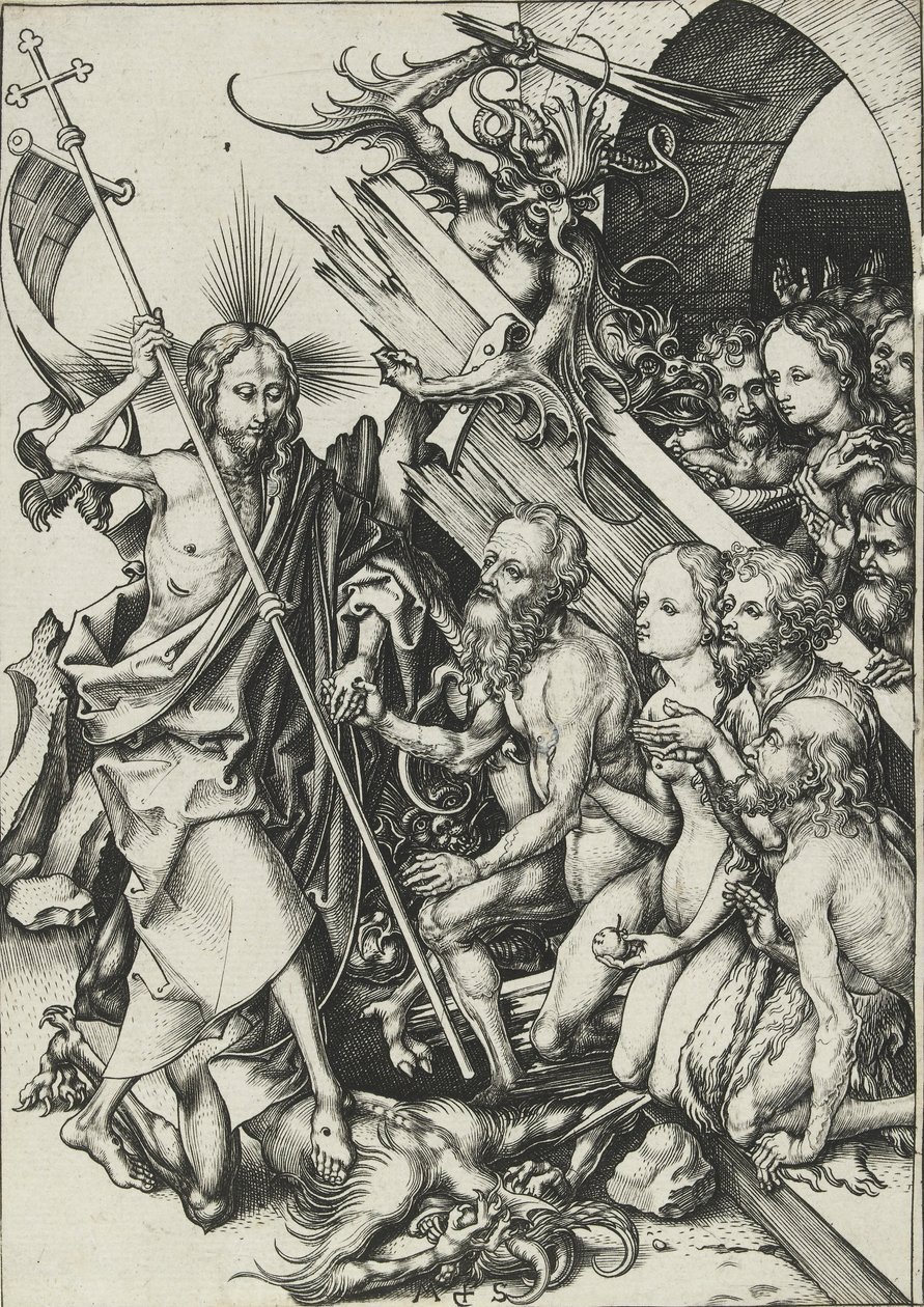 Le Christ aux limbes, fin du 15ème siècle - Martin Schongauer