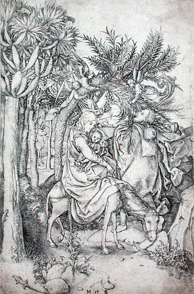 La fuite en Égypte, vers 1470-80 - Martin Schongauer
