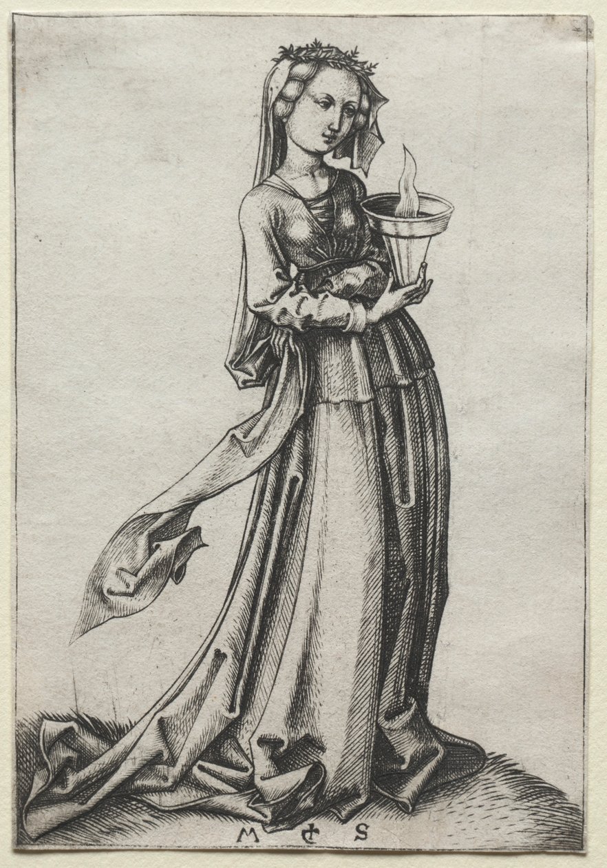 La quatrième vierge sage - Martin Schongauer