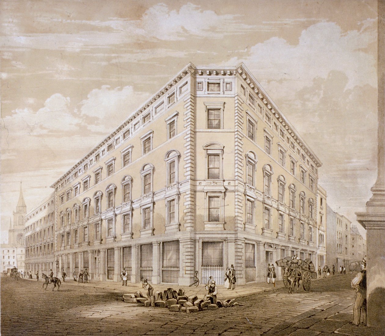 Gresham Street, Londres, 1840 - Martin and Hood