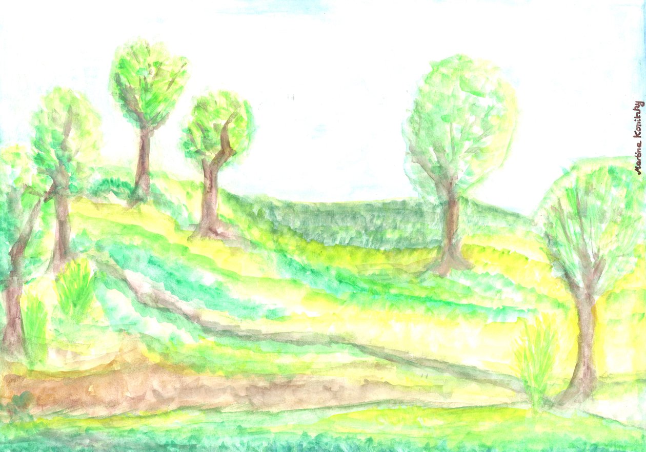 Vue sur le jardin au printemps - Martina Konitzky