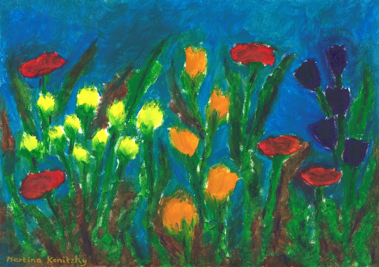 Prairie fleurie en été - Martina Konitzky