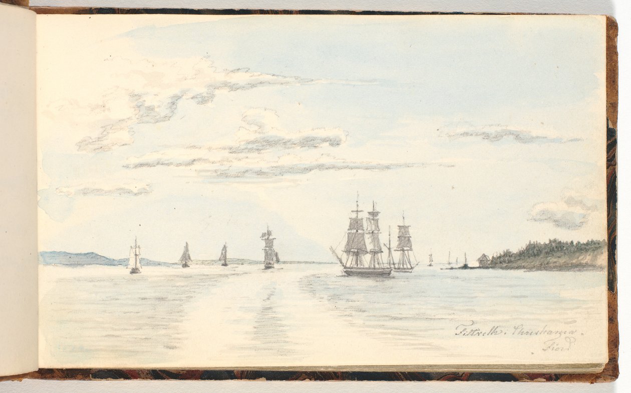 Paysage côtier avec bateaux - Martinus Rørbye