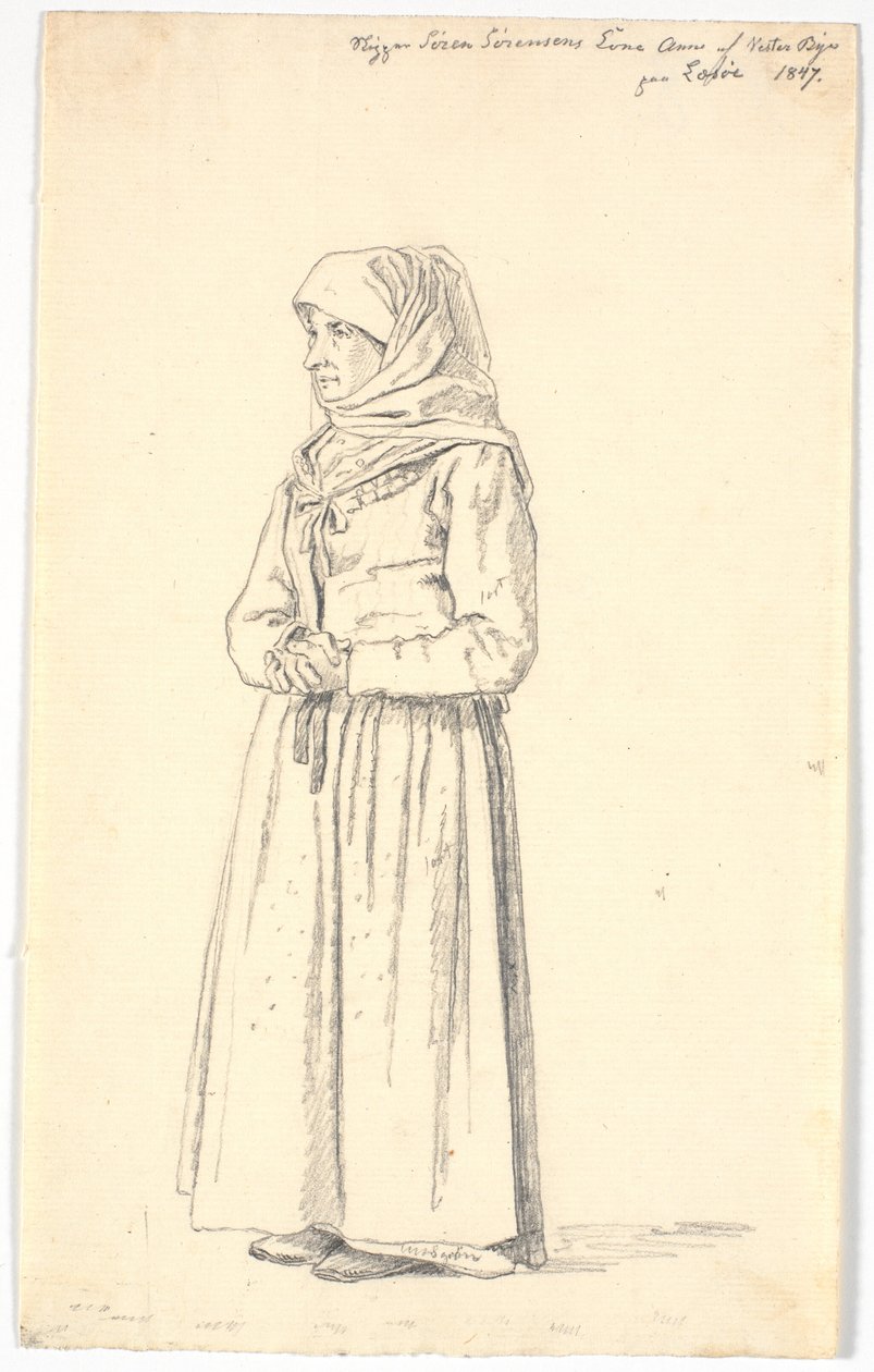 Skipperkonen Anne Sørensen de Vesterby à Læsø - Martinus Rørbye