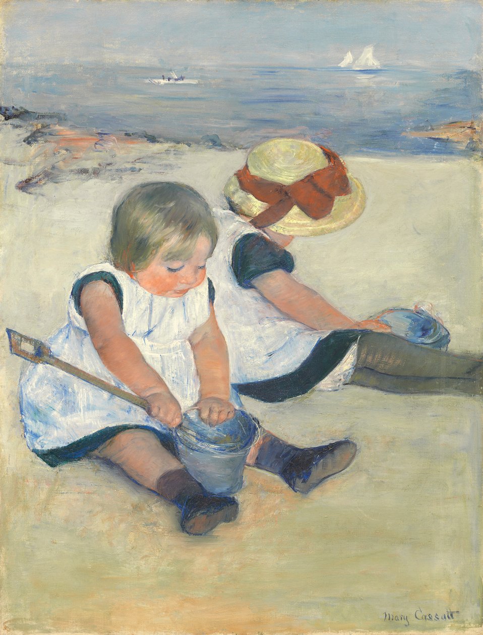 Enfants jouant sur la plage, 1884 - Mary Cassatt