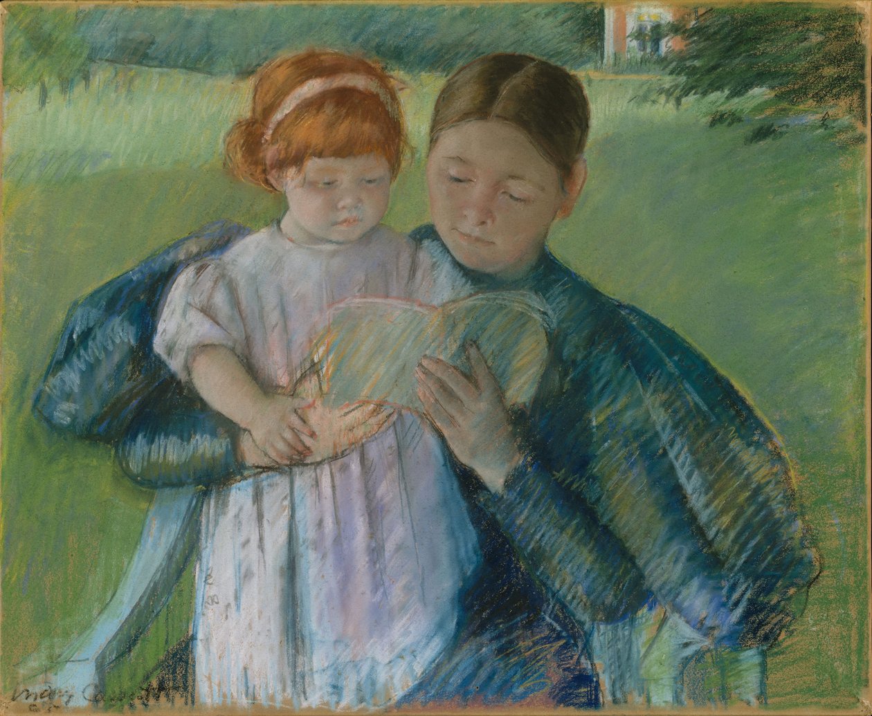 Infirmière lisant à une petite fille, 1895 - Mary Cassatt