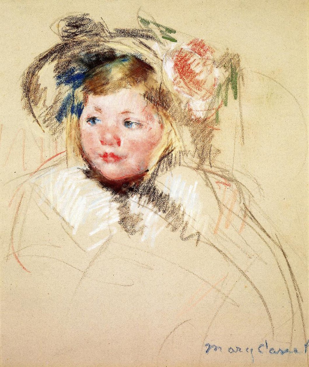 Sarah regardant à gauche, 1901 - Mary Cassatt