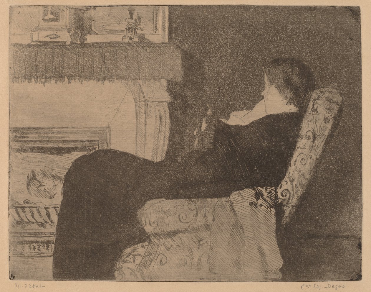 Devant la cheminée (No. 1) - Mary Cassatt