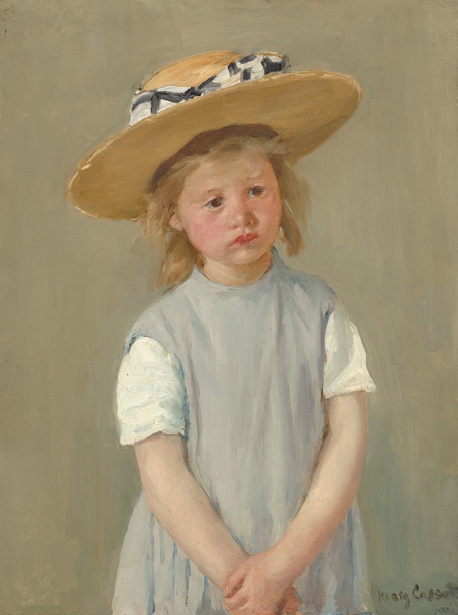 Enfant avec un chapeau de paille - Mary Cassatt