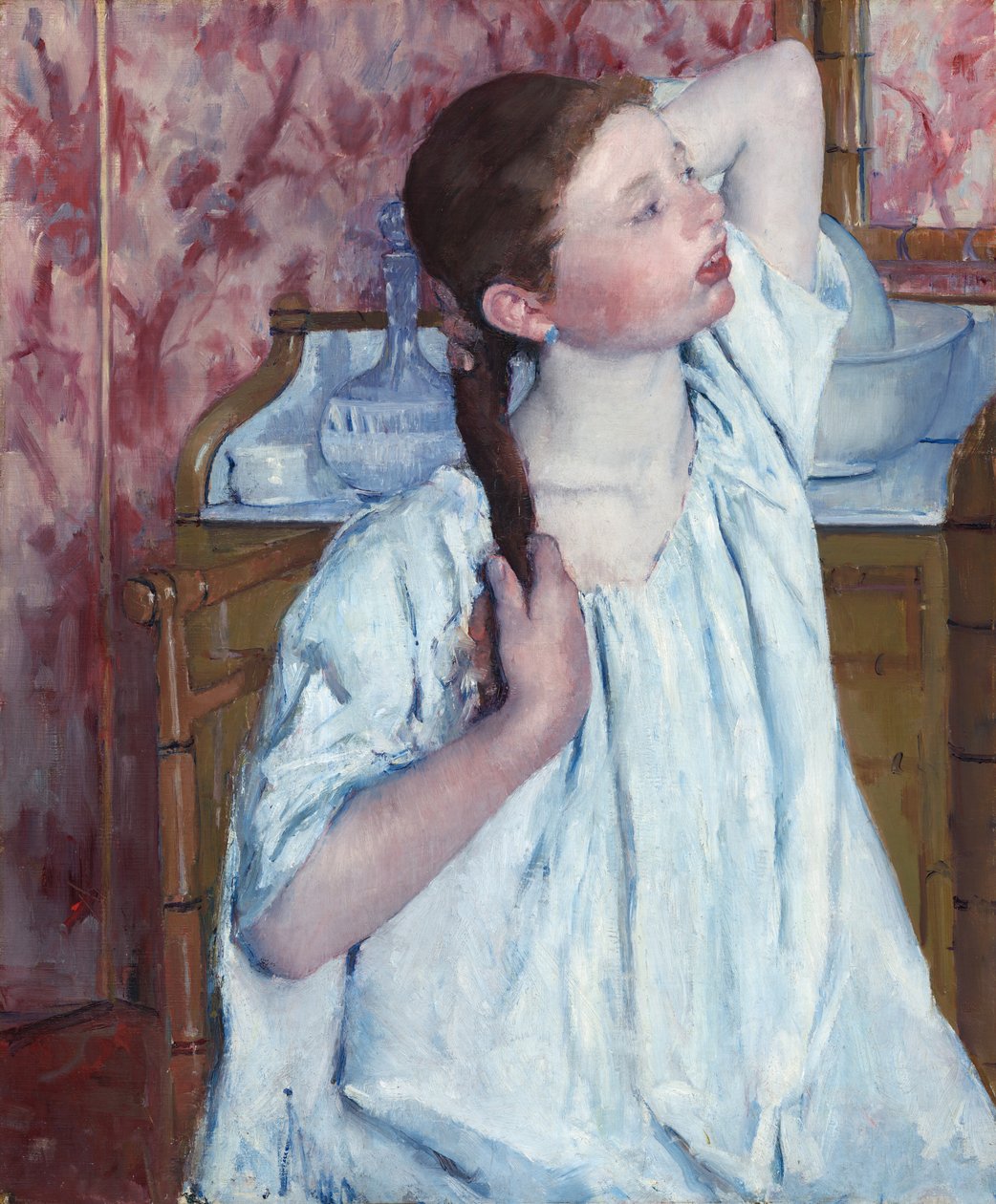 Fille arrangeant ses cheveux - Mary Cassatt