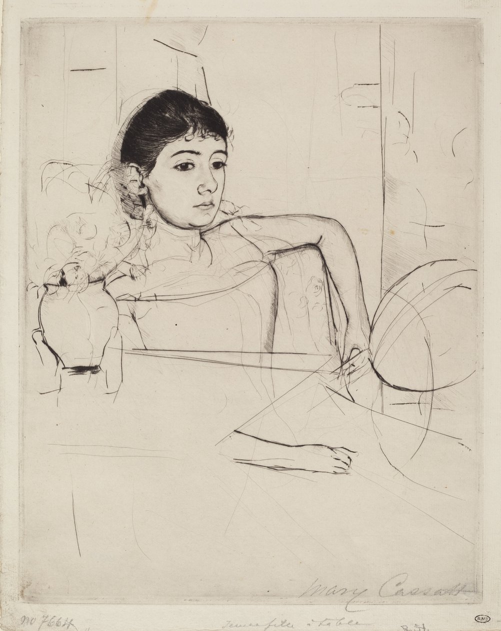 Mimi en brune - Mary Cassatt