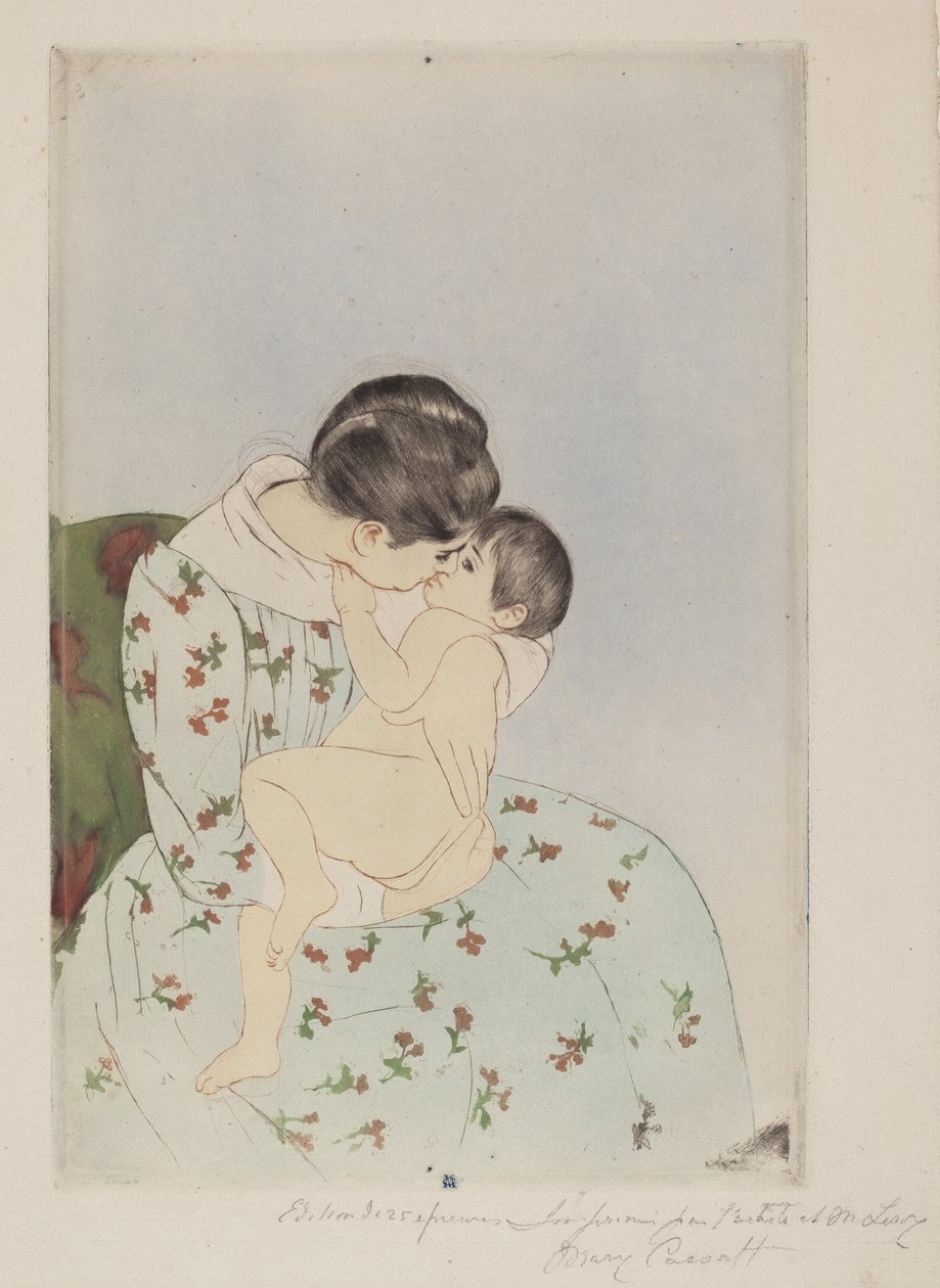 Le baiser de la mère - Mary Cassatt