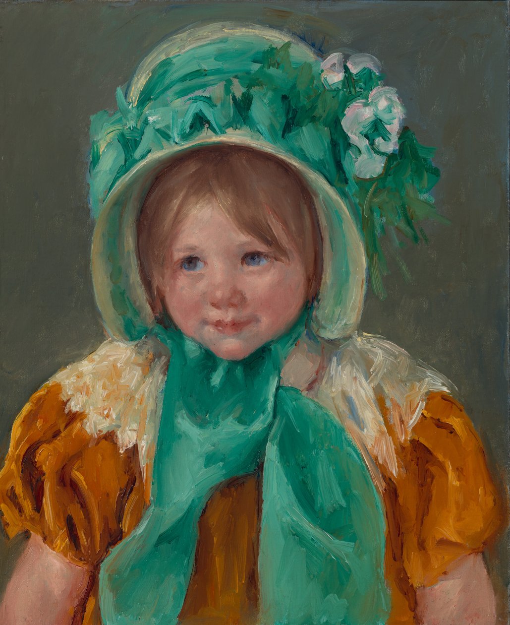 Sara au bonnet vert - Mary Cassatt