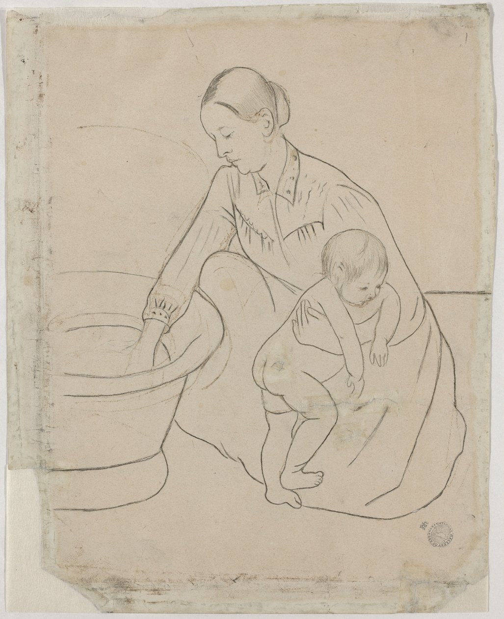 Le Bain [verso], 1890-1891 - Mary Cassatt
