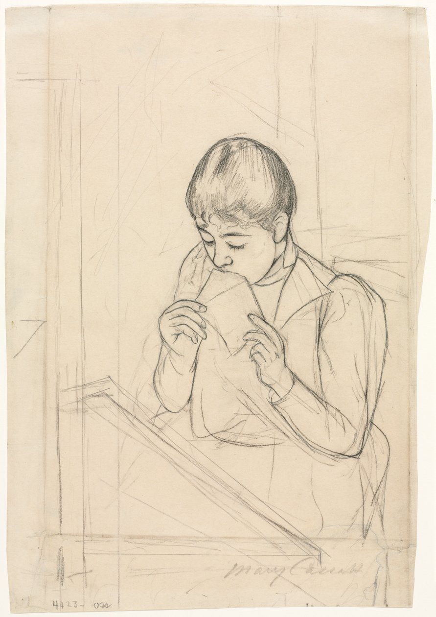 La Lettre recto, La Lettre verso, 1891 - Mary Cassatt